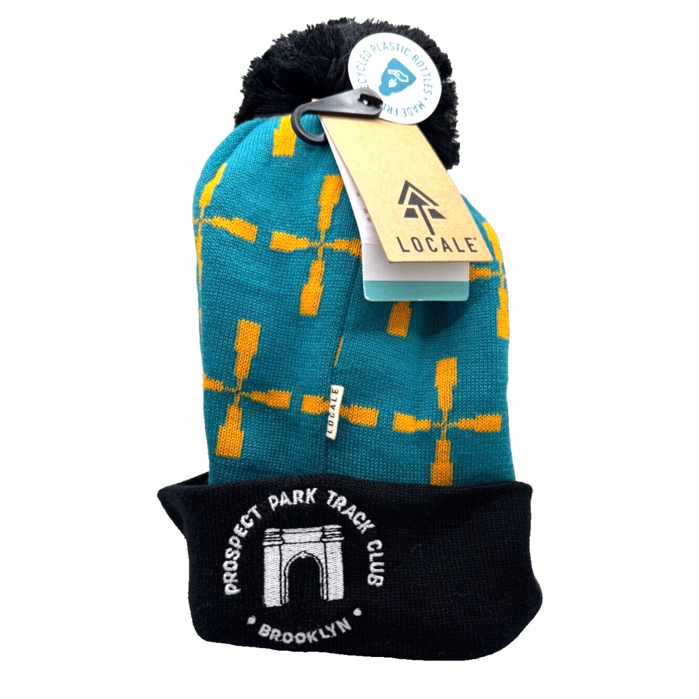 Prospect Park Brooklyn NY Turkey Trot Beanie Hat Locale NYC Rare Winter Pom NWT - Picture 5 of 15